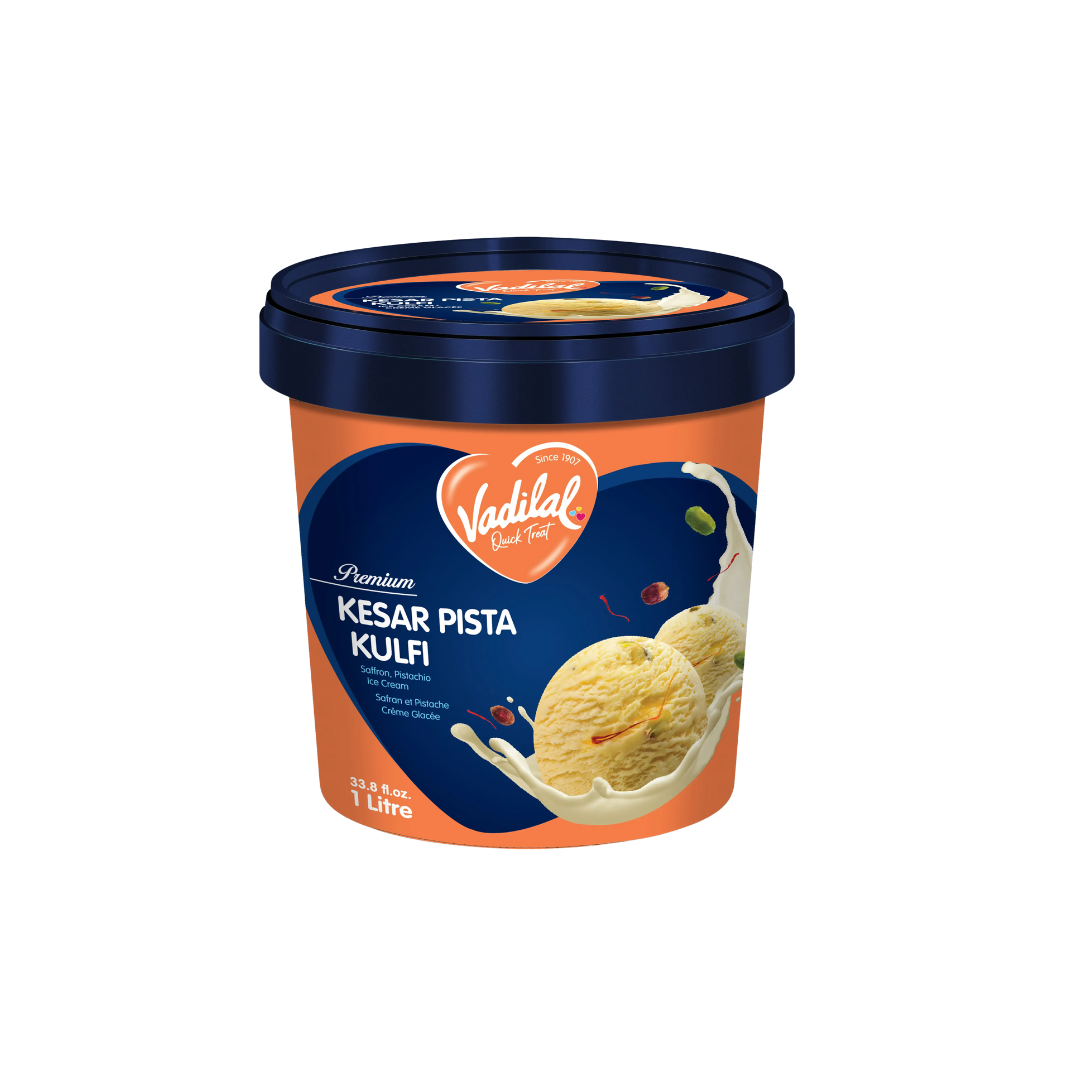 Vadilal Kesar Pista Ice-cream Tub 1L