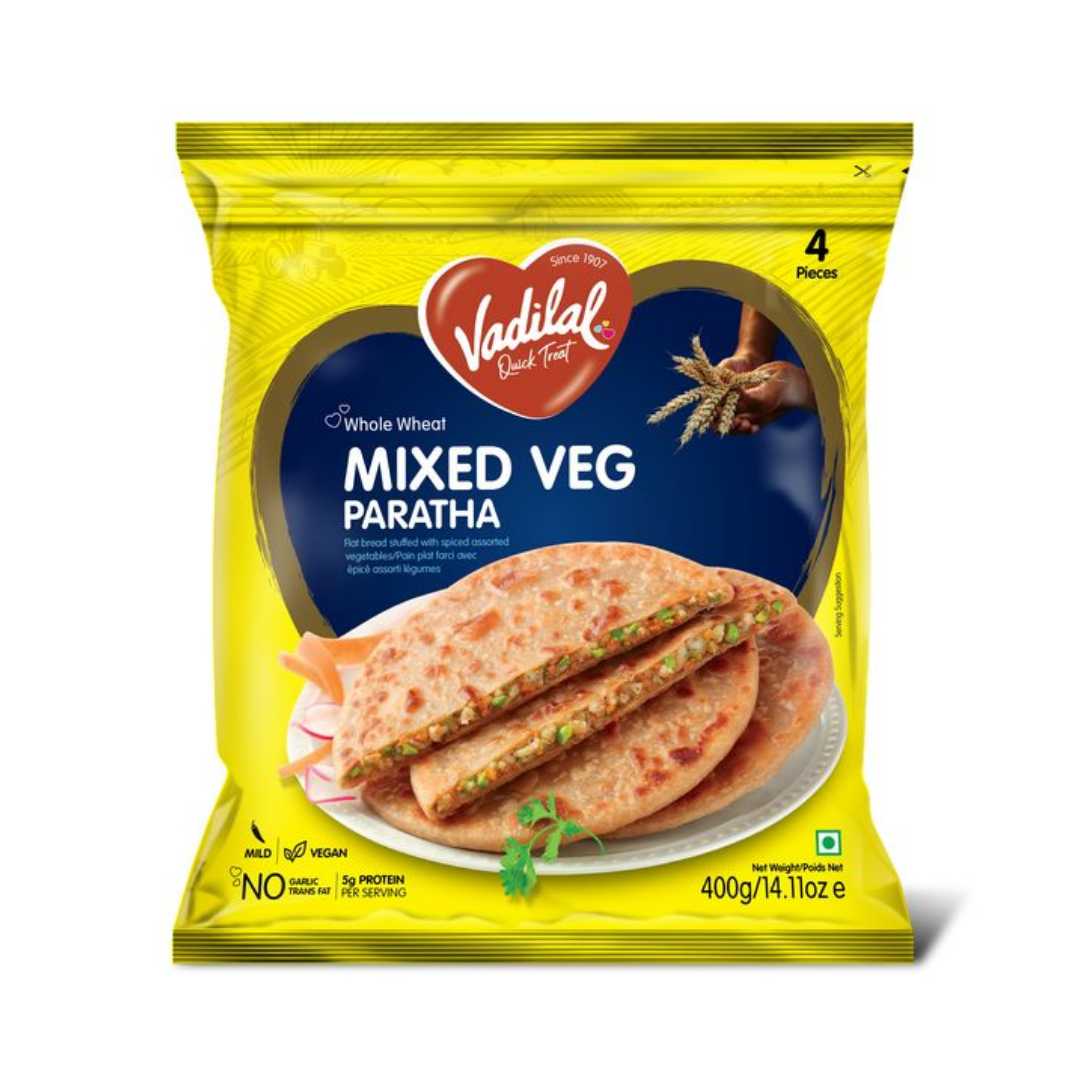 VADILAL MIXED VEG PARATHA 4PCS 400G