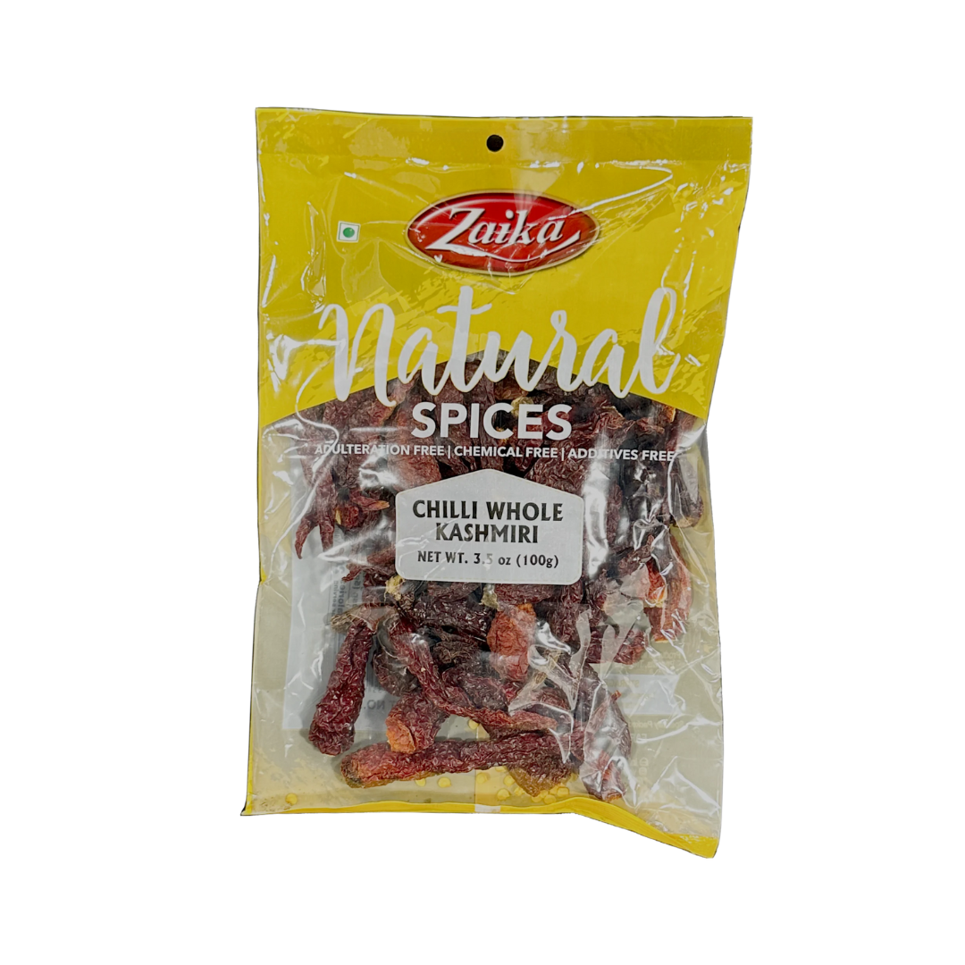 ZAIKA CHILLI WHOLE W/O STEM 100G