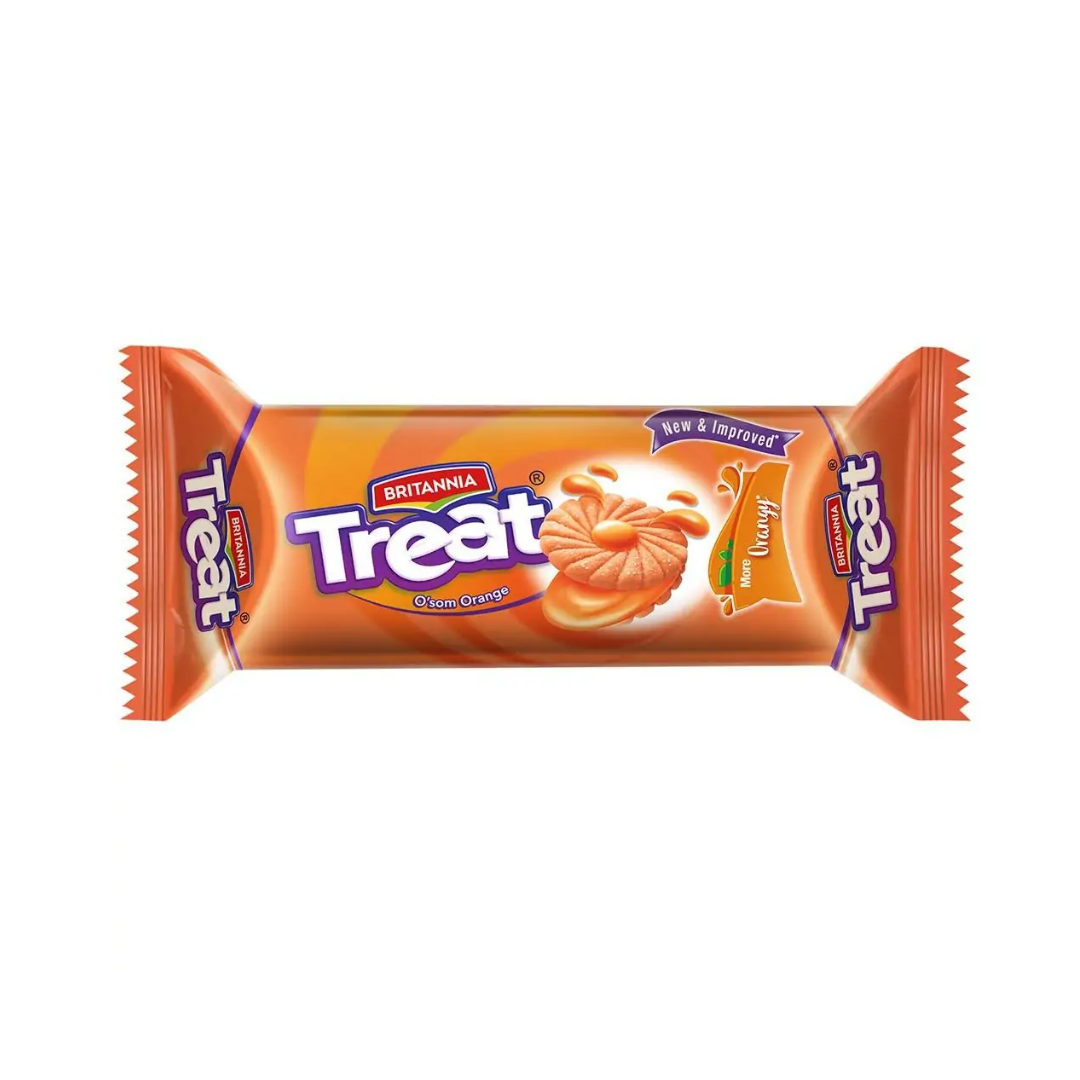 BRITANNIA ORANGE CREAM TREAT BISCUIT 100GM