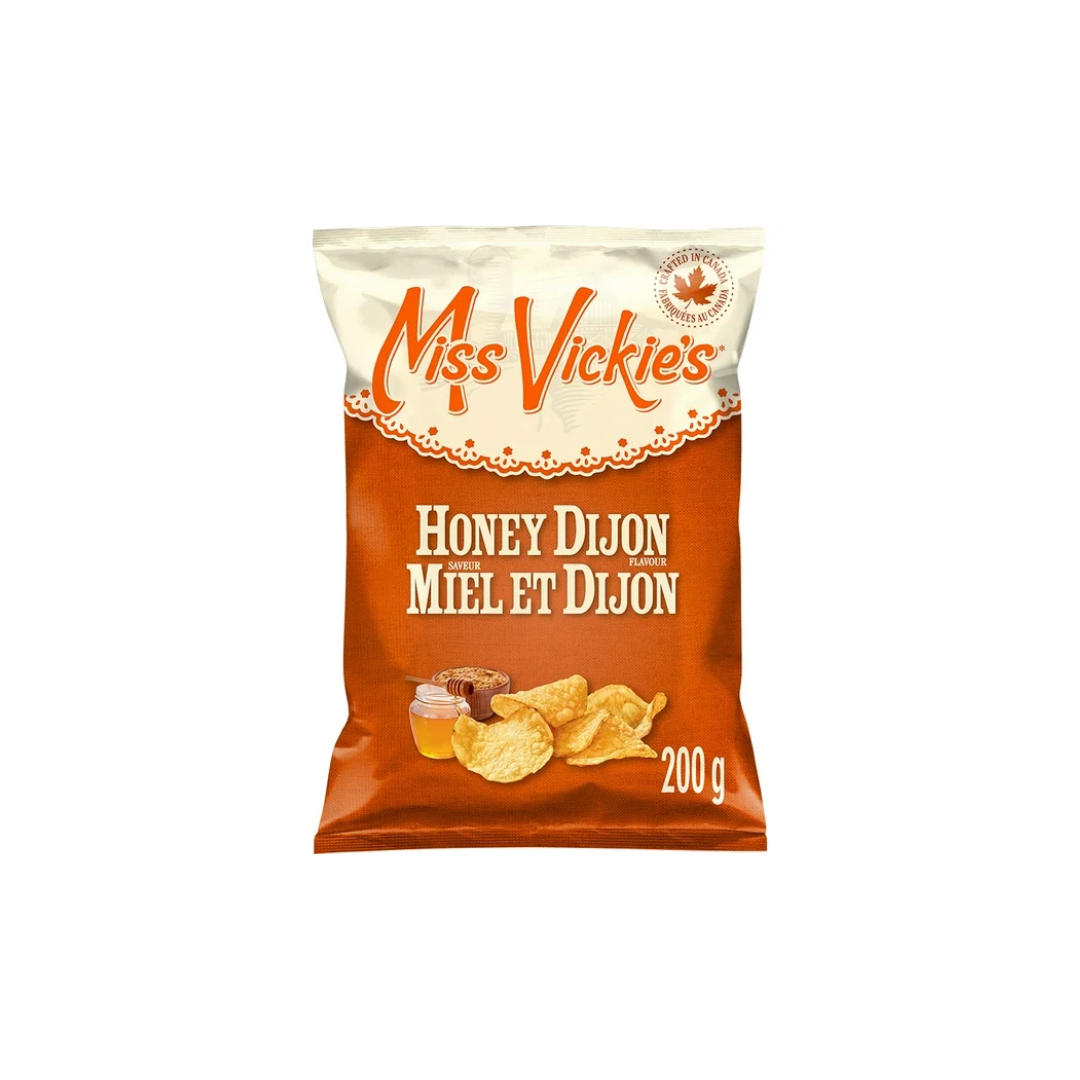 Miss Vickies Honey Dijon Flavour Kettle Cooked Potato Chips 200g