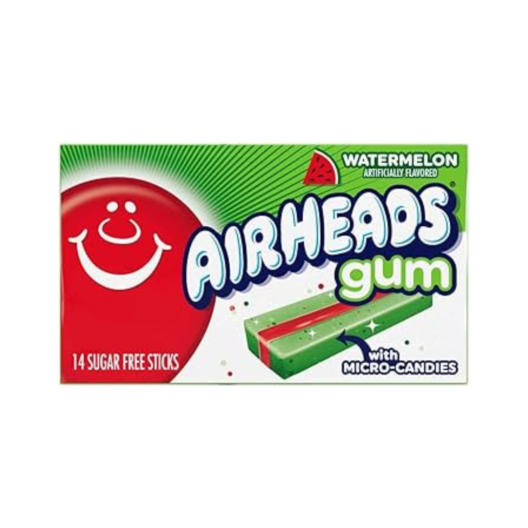 Airheads Gum Watermelon 14 Sugar Free Sticks