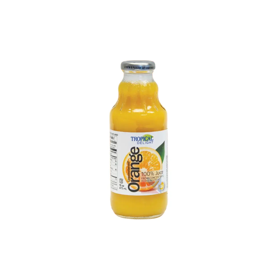 Tropical orange glass bottles