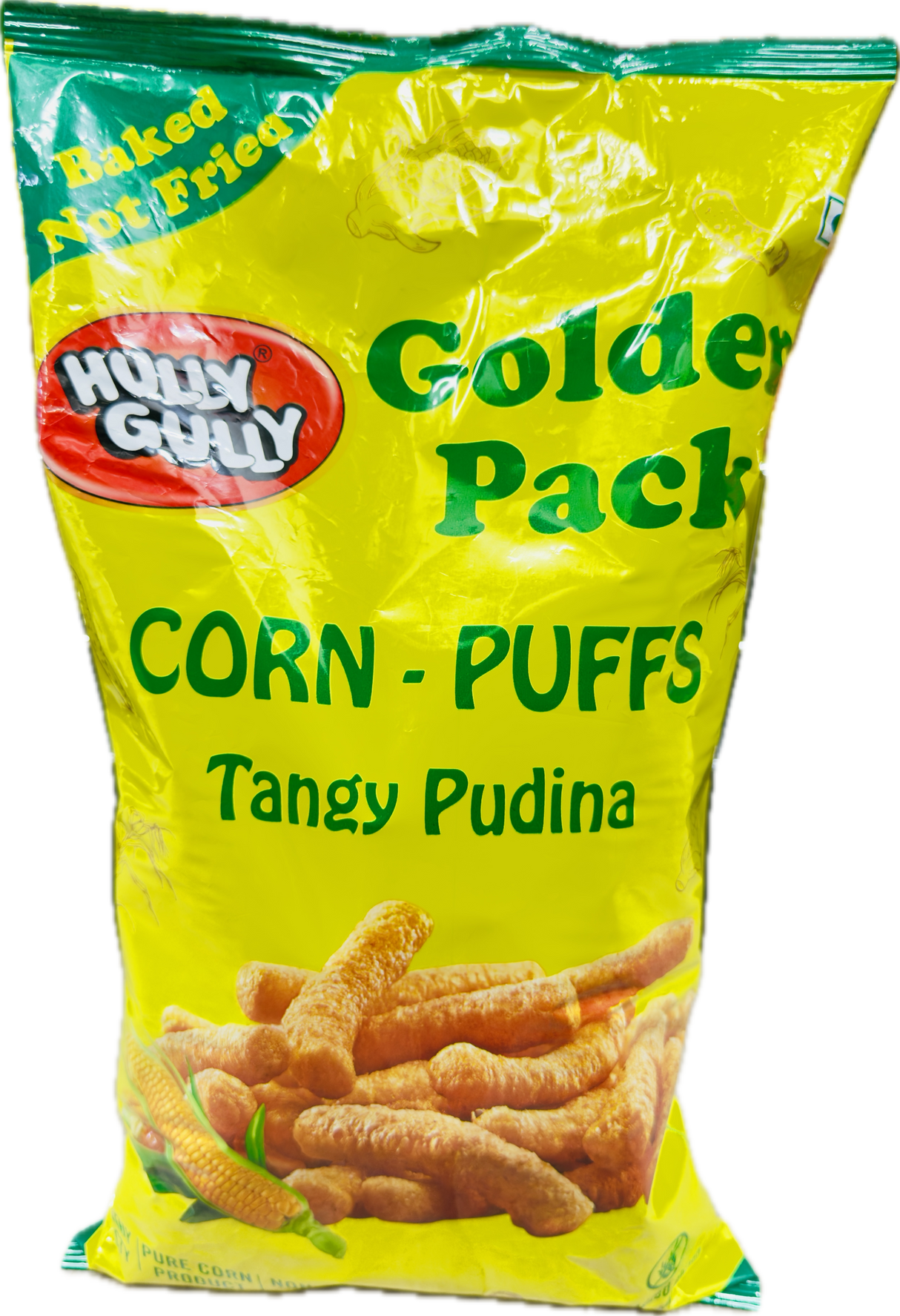 HULLY GULLY Corn puff Tangy Pudina - 120 gm