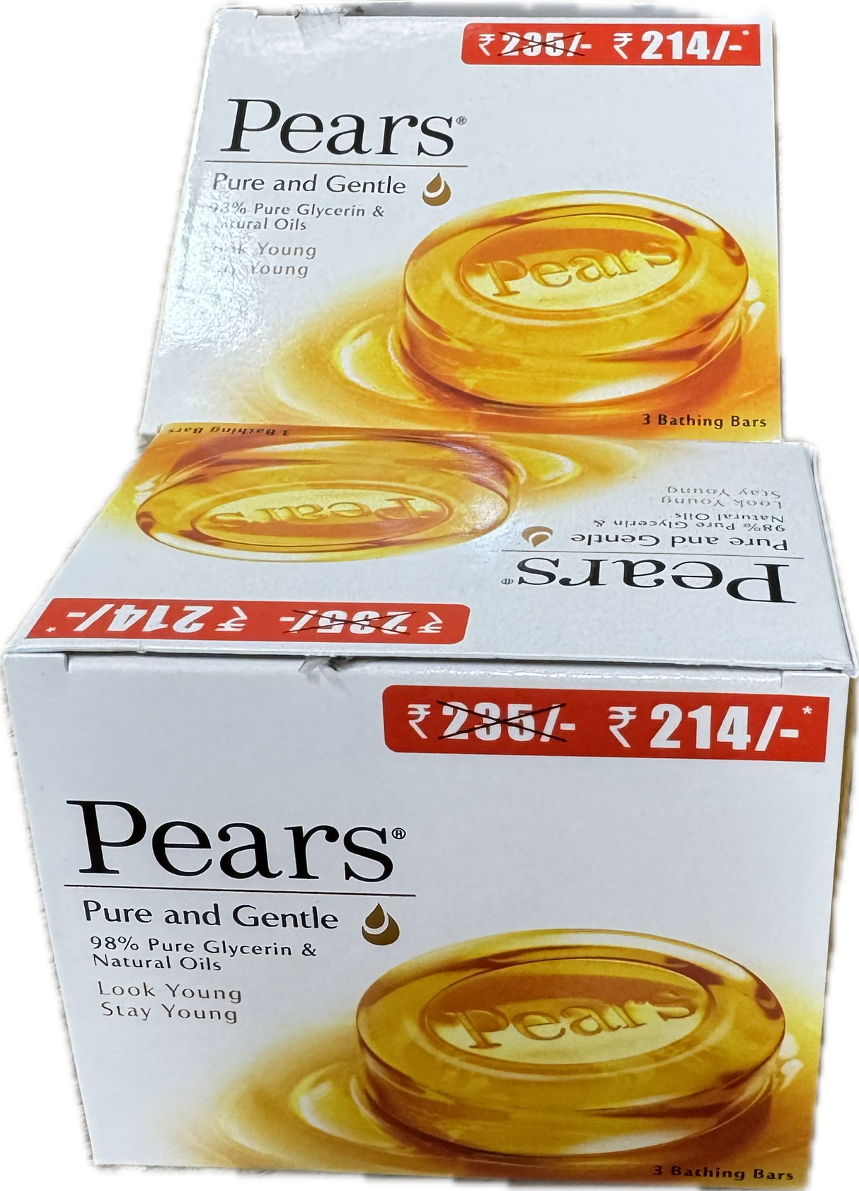 PEARS Pure & Gentle 3 Bars - 375 Gm