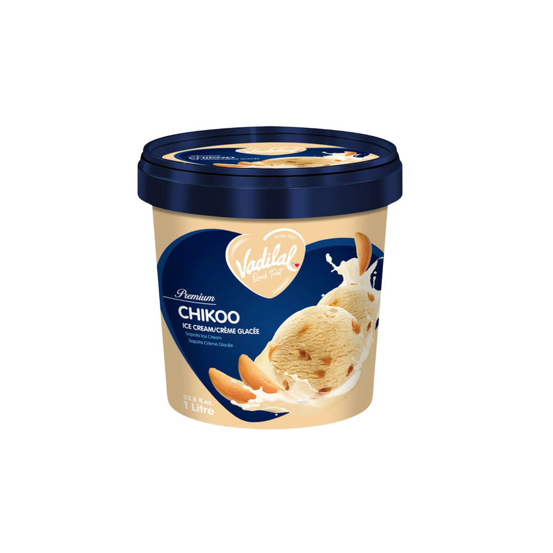 Vadilal Chikoo Ice-cream Tub 1L