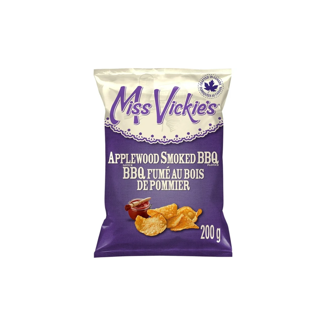 Miss Vickies Applewood Smoked BBQ Flavour Kettle Cooked Potato Chips 200g