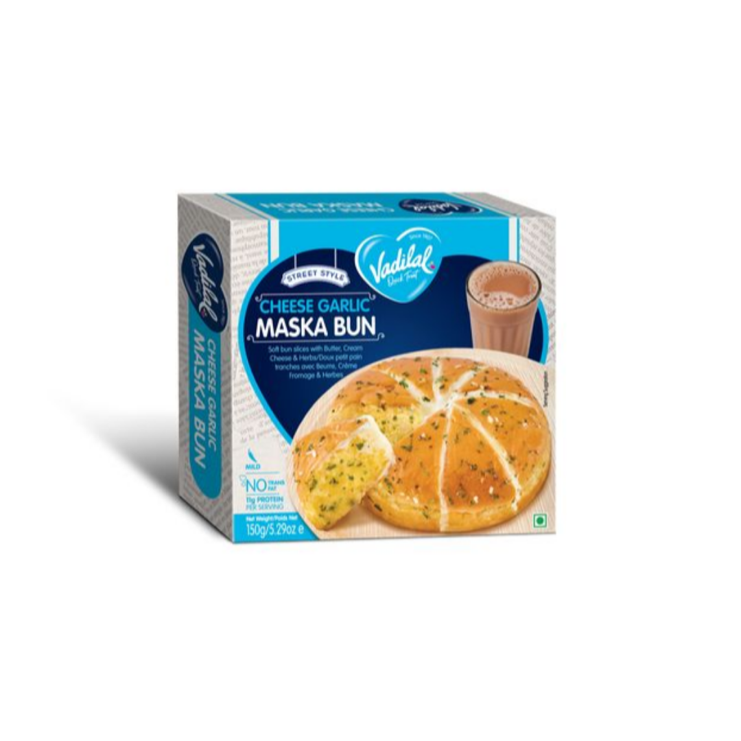VADILAL CHEESE GARLIC MASKA BUN 150G