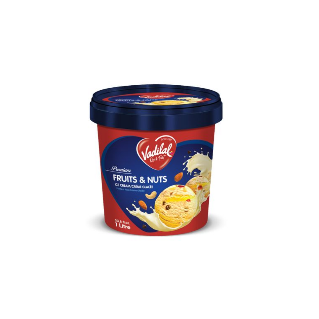 Vadilal Fruit & Nuts Ice-cream Tub 1L