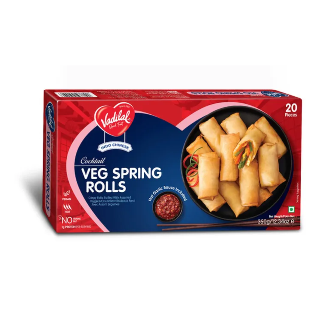 VADILAL COCKTAIL VEG SPRING ROLLS 350G