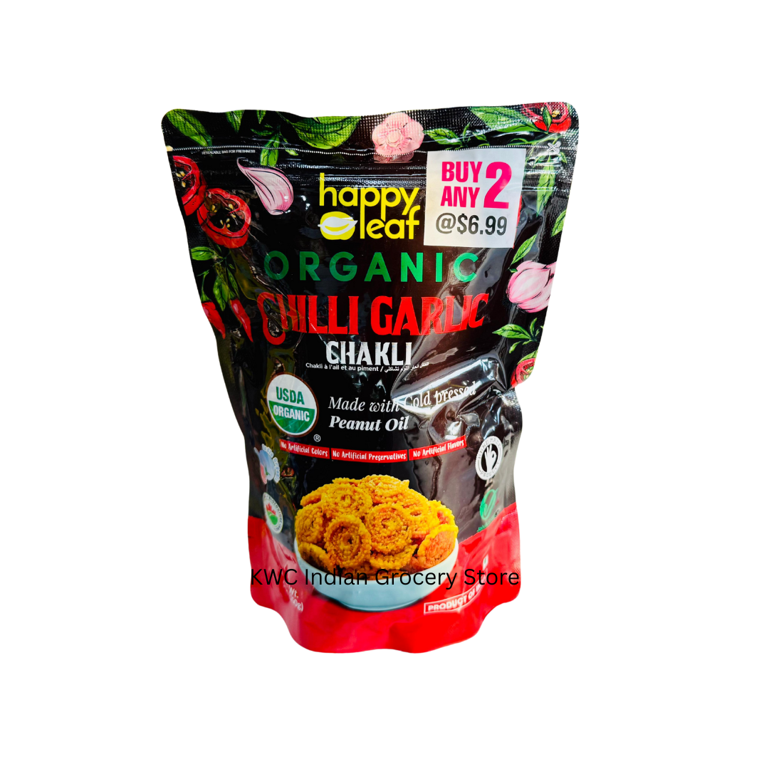 Happy Leaf Organic Chilli Garlic Chakli 150g