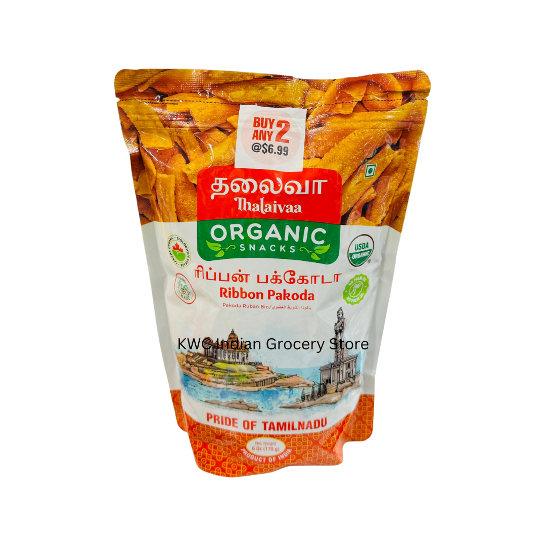 Thalaivaa Organic Snacks Ribbon Pakoda 170g