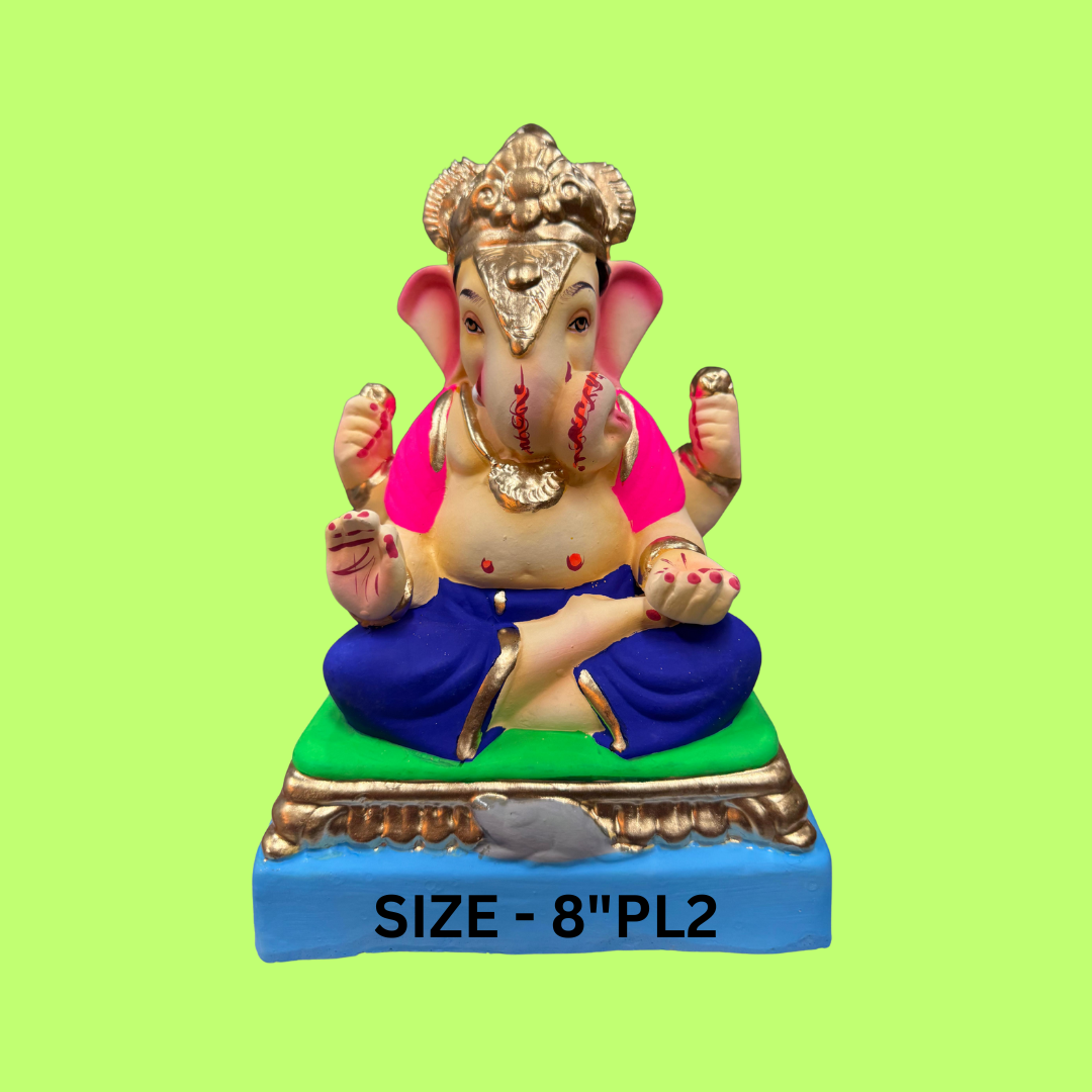 GANPATI MURTI SIZE - 8"PL2