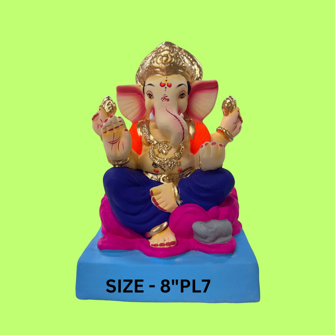 GANPATI MURTI SIZE - 8"PL7