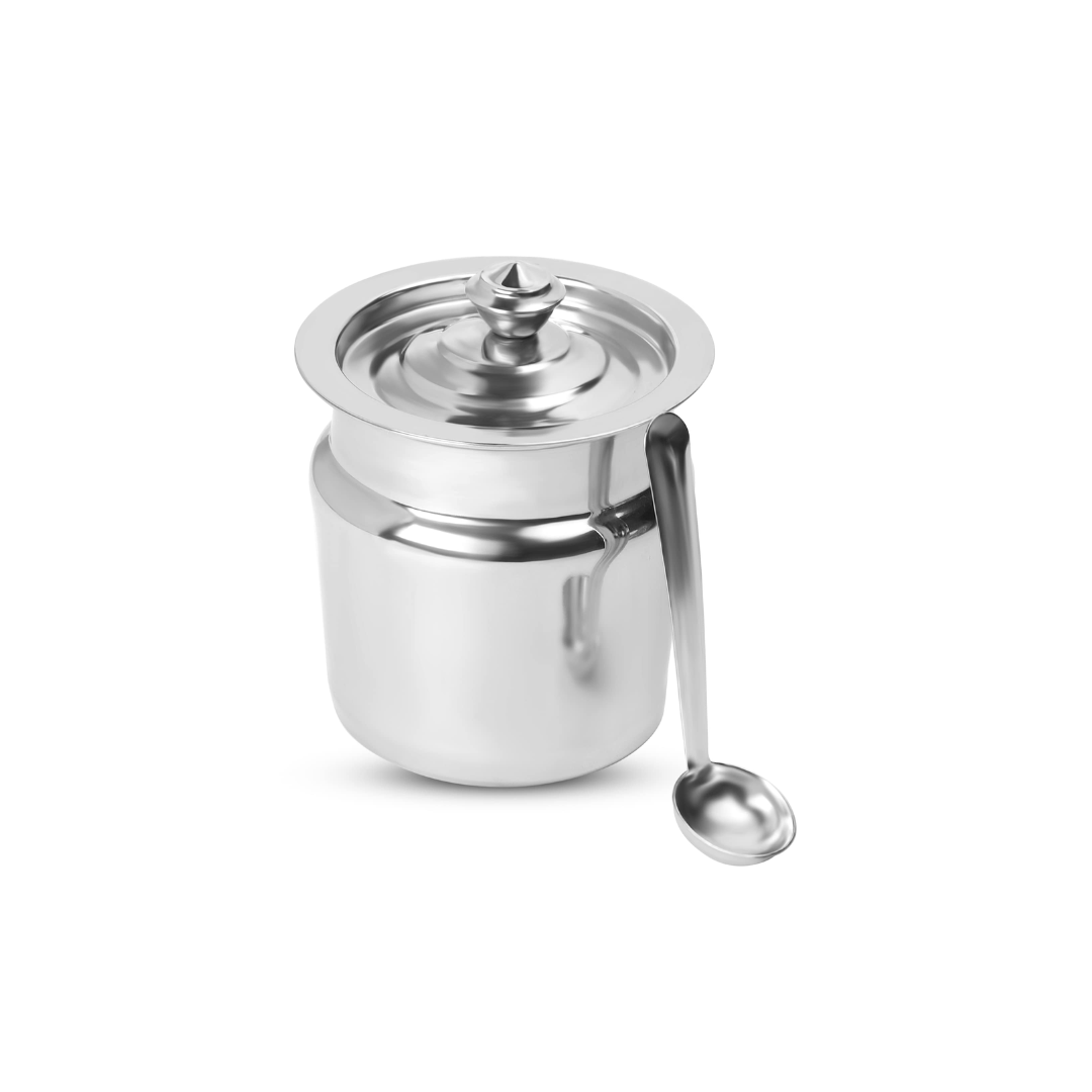 Stainless steel ghee pot