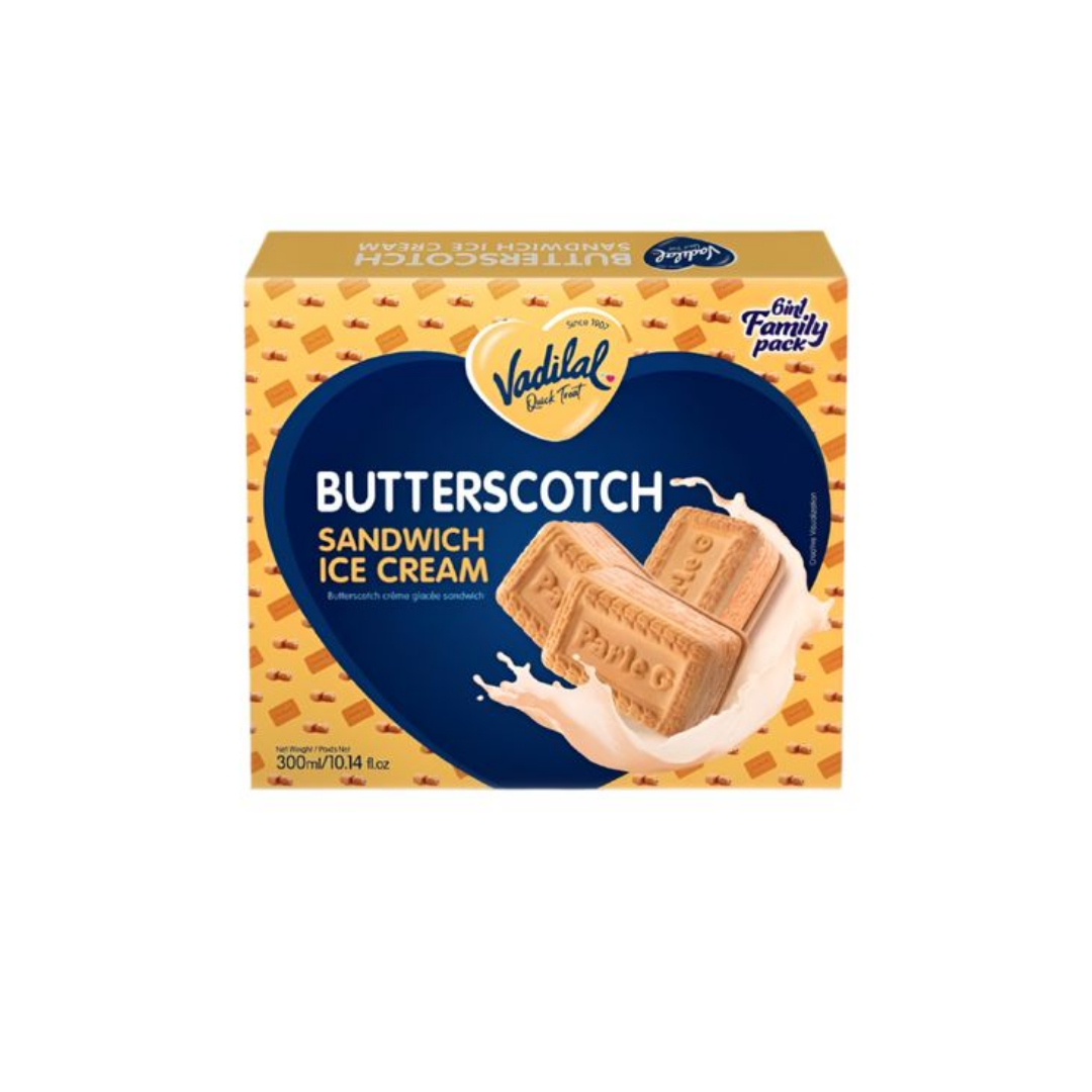 Vadilal butterscotch sandwich 300ml