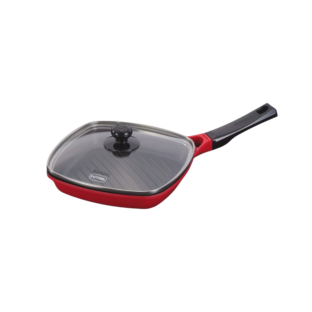 HAWKINS - DIE CAST GRILL PAN WITH LID