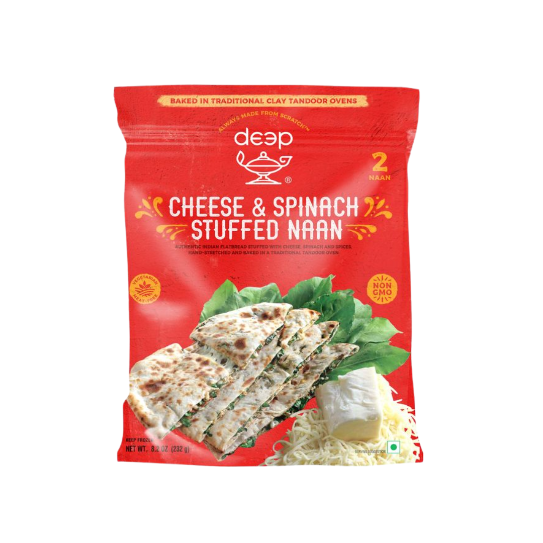 Deep Cheese Spinach Naan 2 pcs