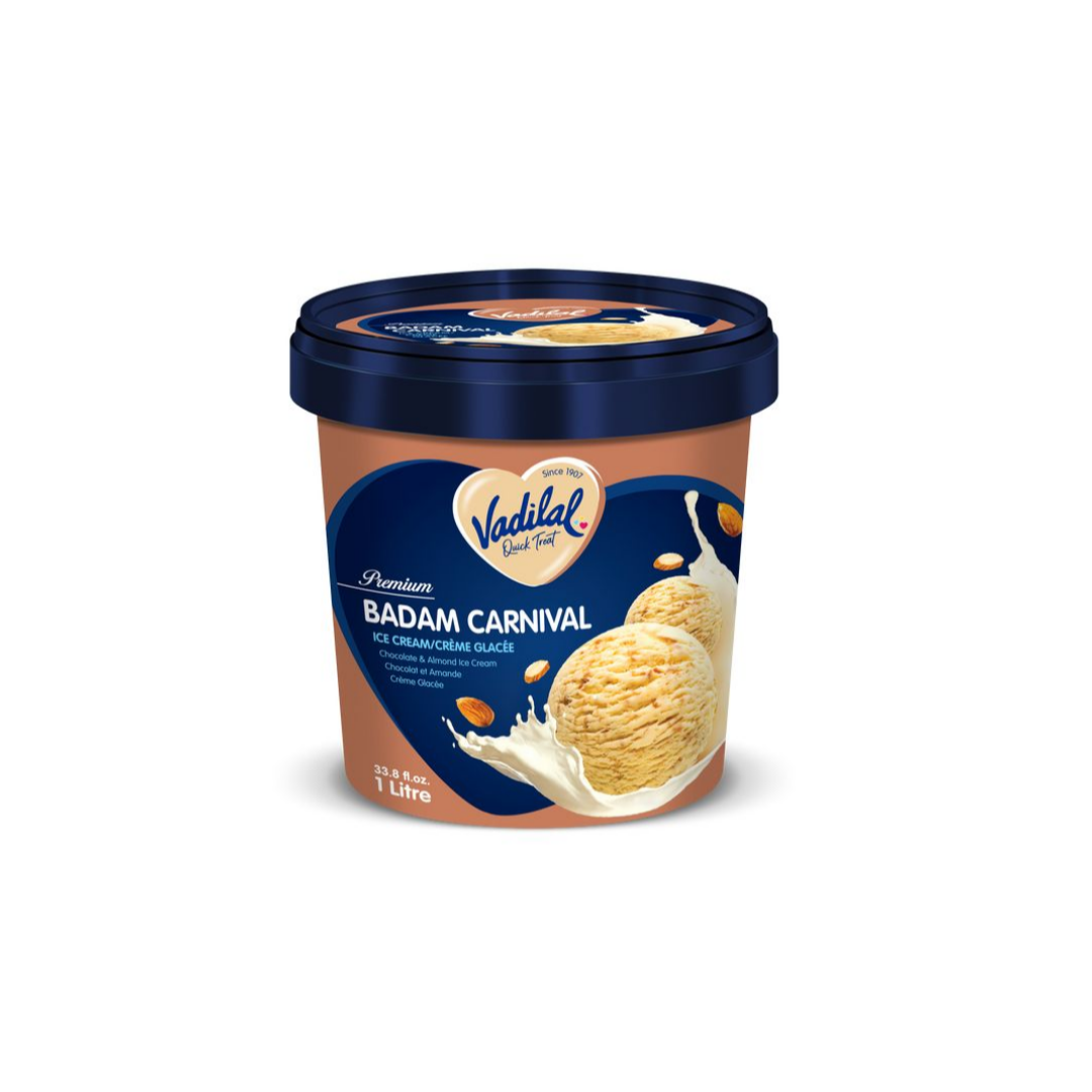 Vadilal Badam Carnival Ice-cream 1L