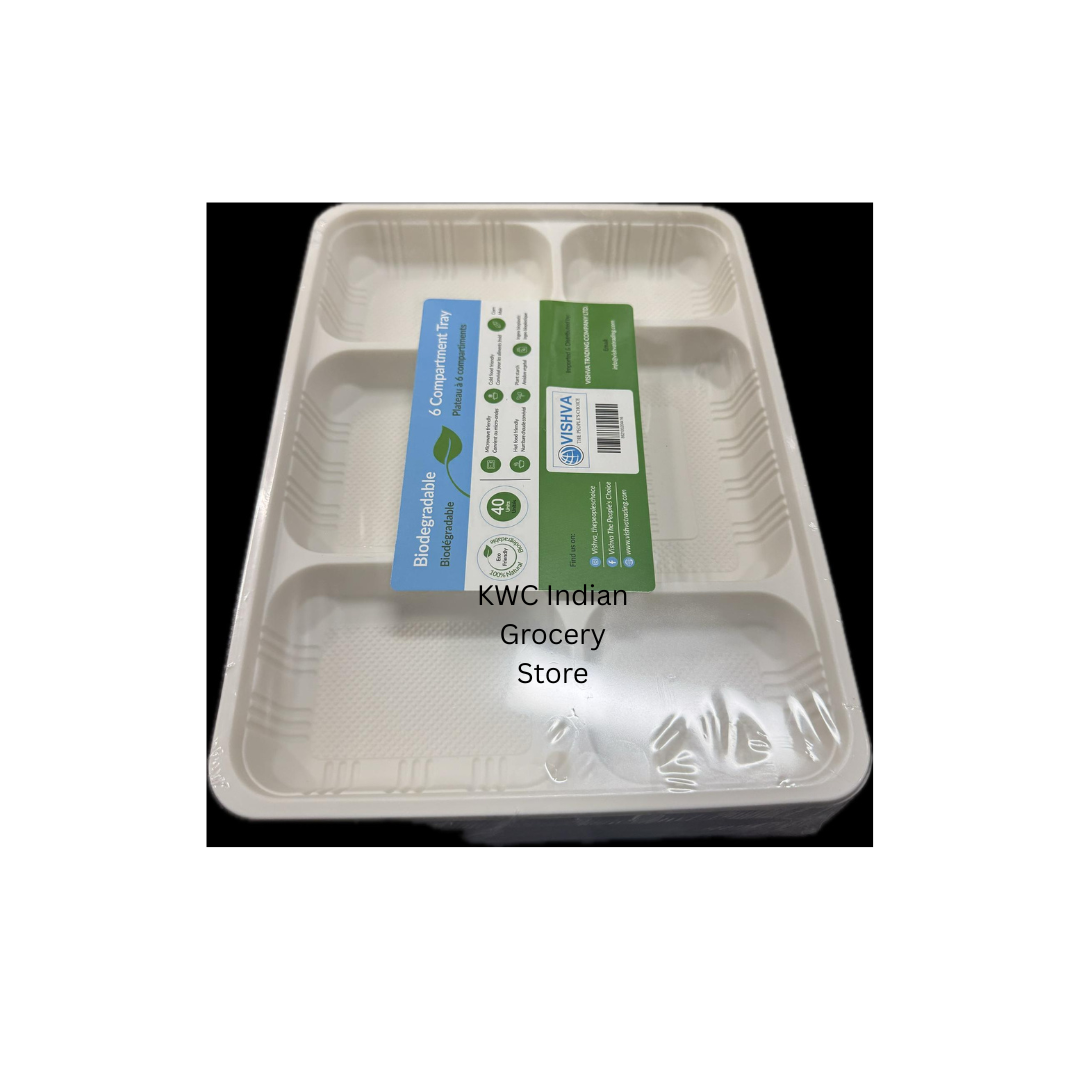 VISHVA BIODEGRADABLE 6 COMPARTMENT 40 TRAYS