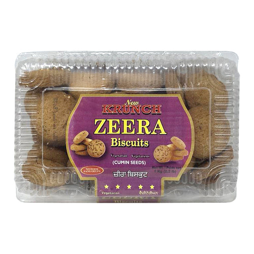 New Krunch Jeera / Zeera Biscuits Cookies 2.2lb / 1kg