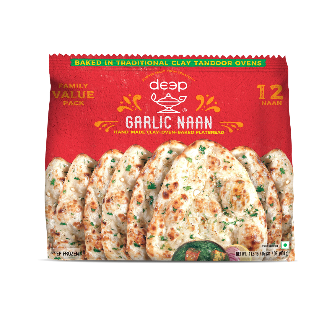 Deep family pack Garlic Naan 12pcs