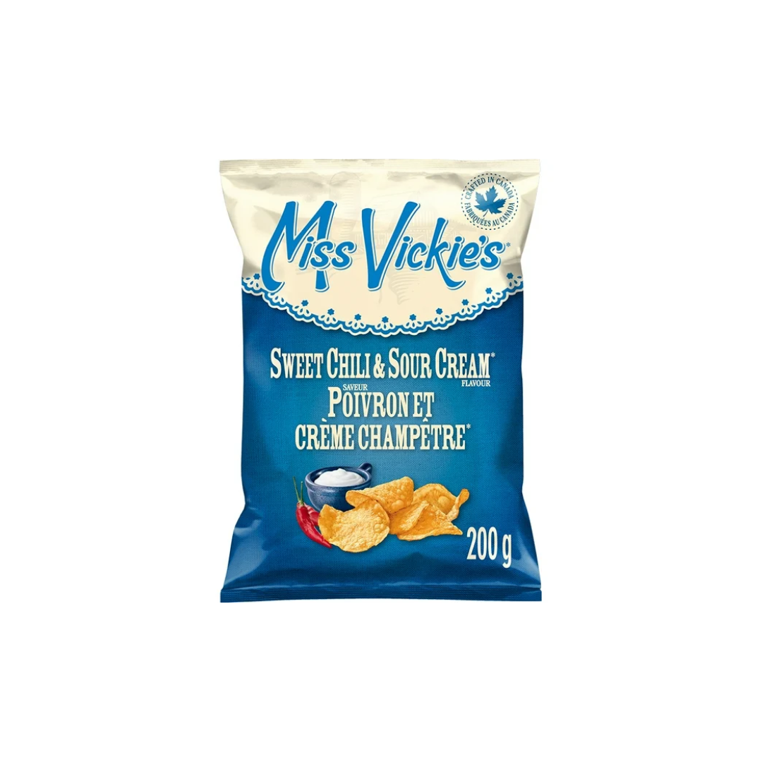 Miss Vickies Sweet Chilli & Sour Cream Flavour Kettle Cooked Potato Chips 200g