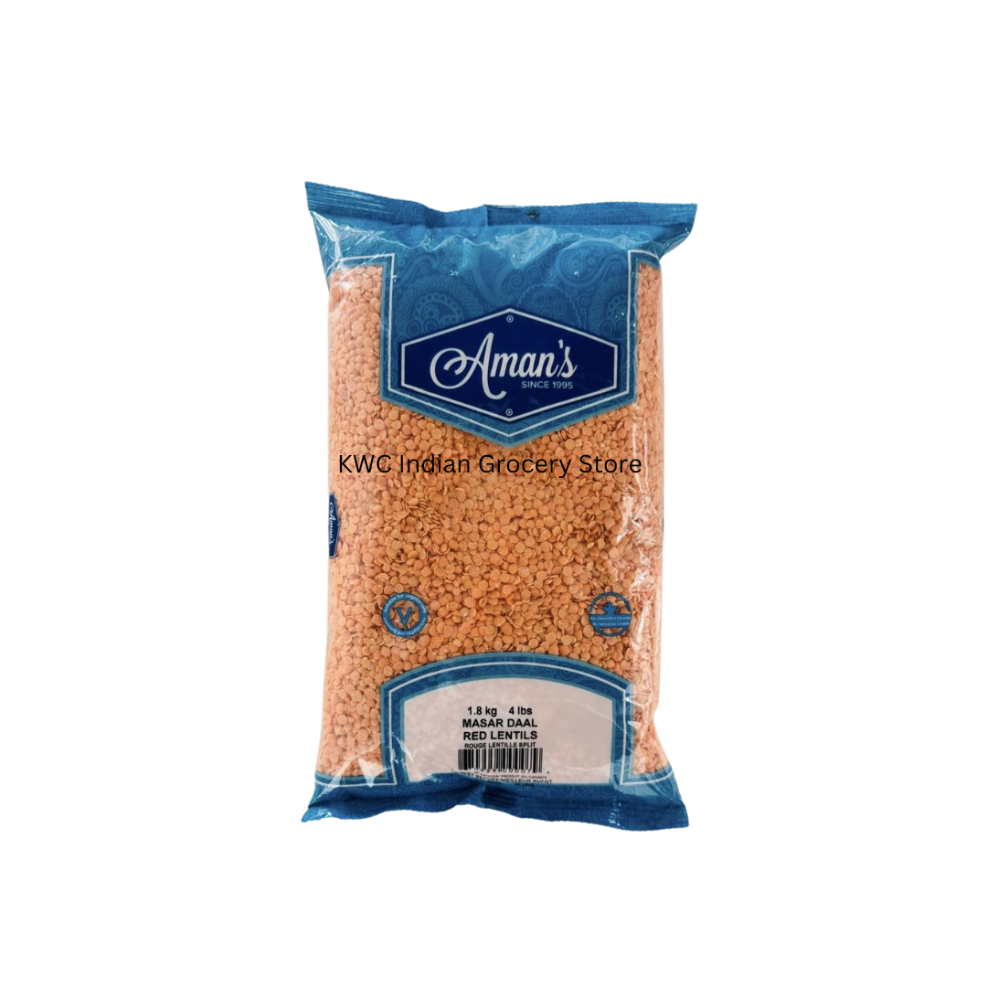 Aman's MASAR DAL  RED LENTILS 4LBS