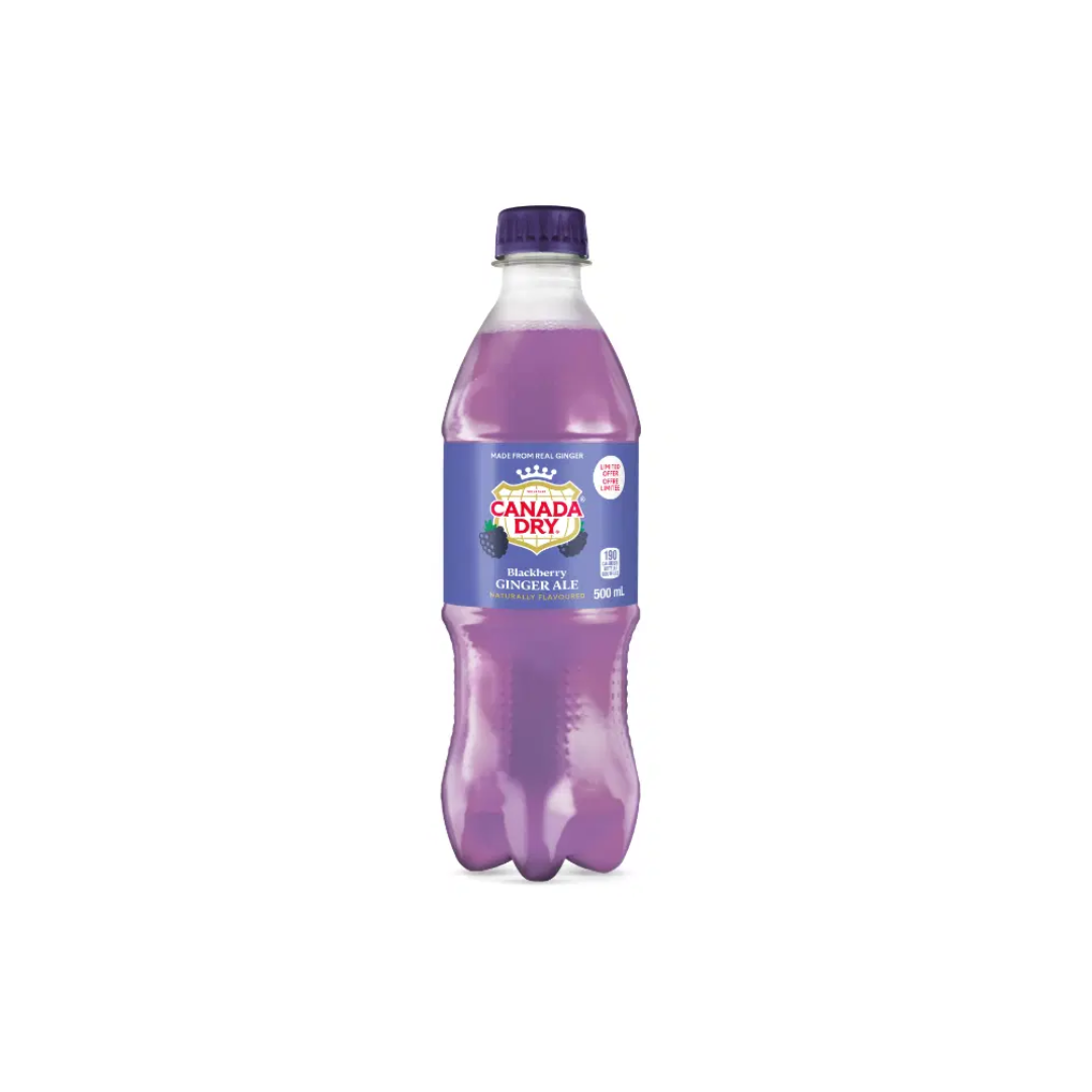 Canada Dry bottles Blackberry GINGERALE 500mL
