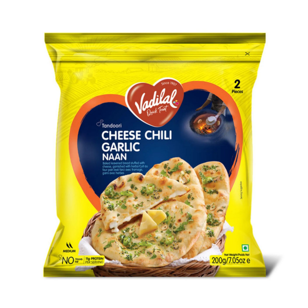 VADILAL CHEESE CHILI GARLIC NAAN  2PCS