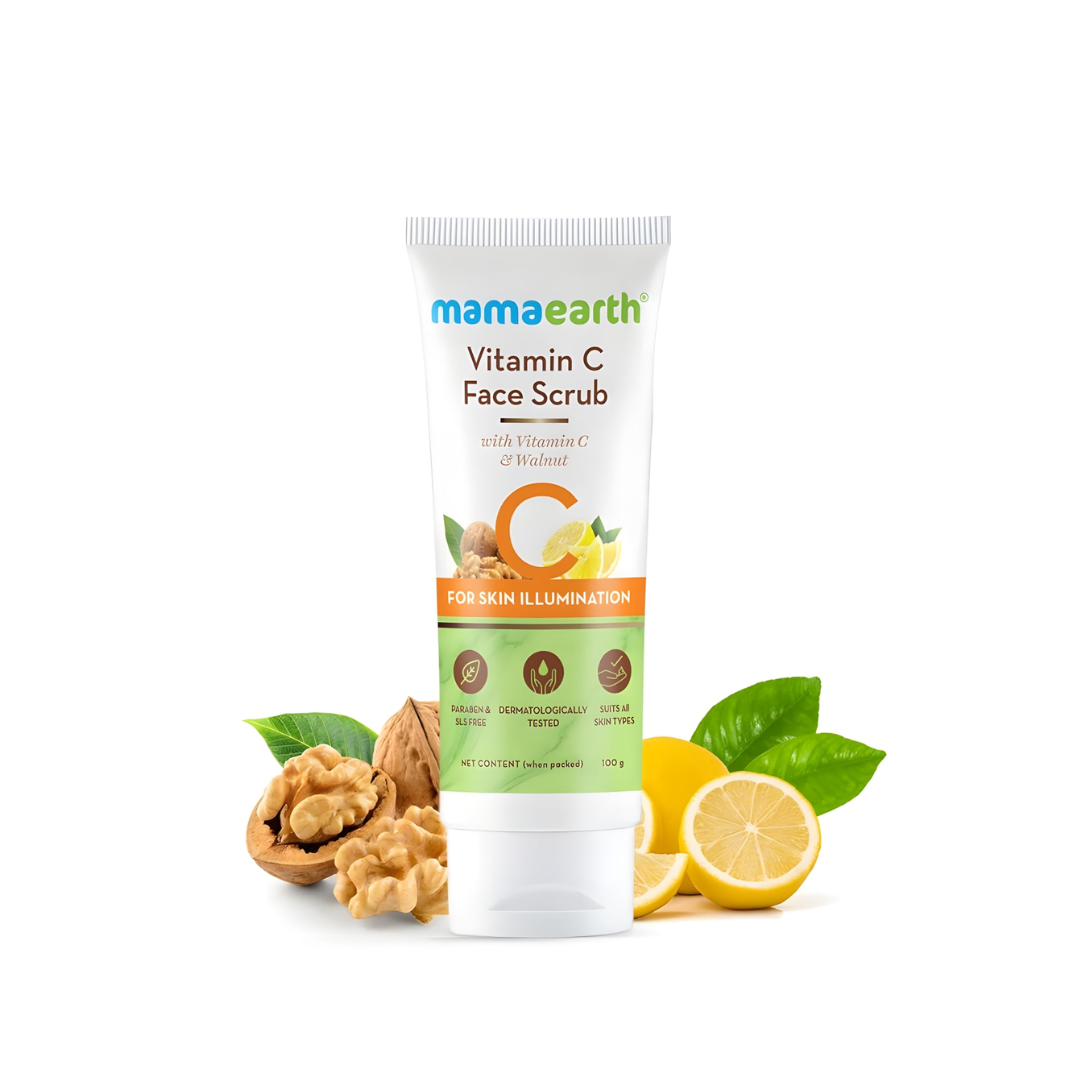 MAMA EARTH VITAMIN C FACE ACRUB WITH WALNUT - 100 ML