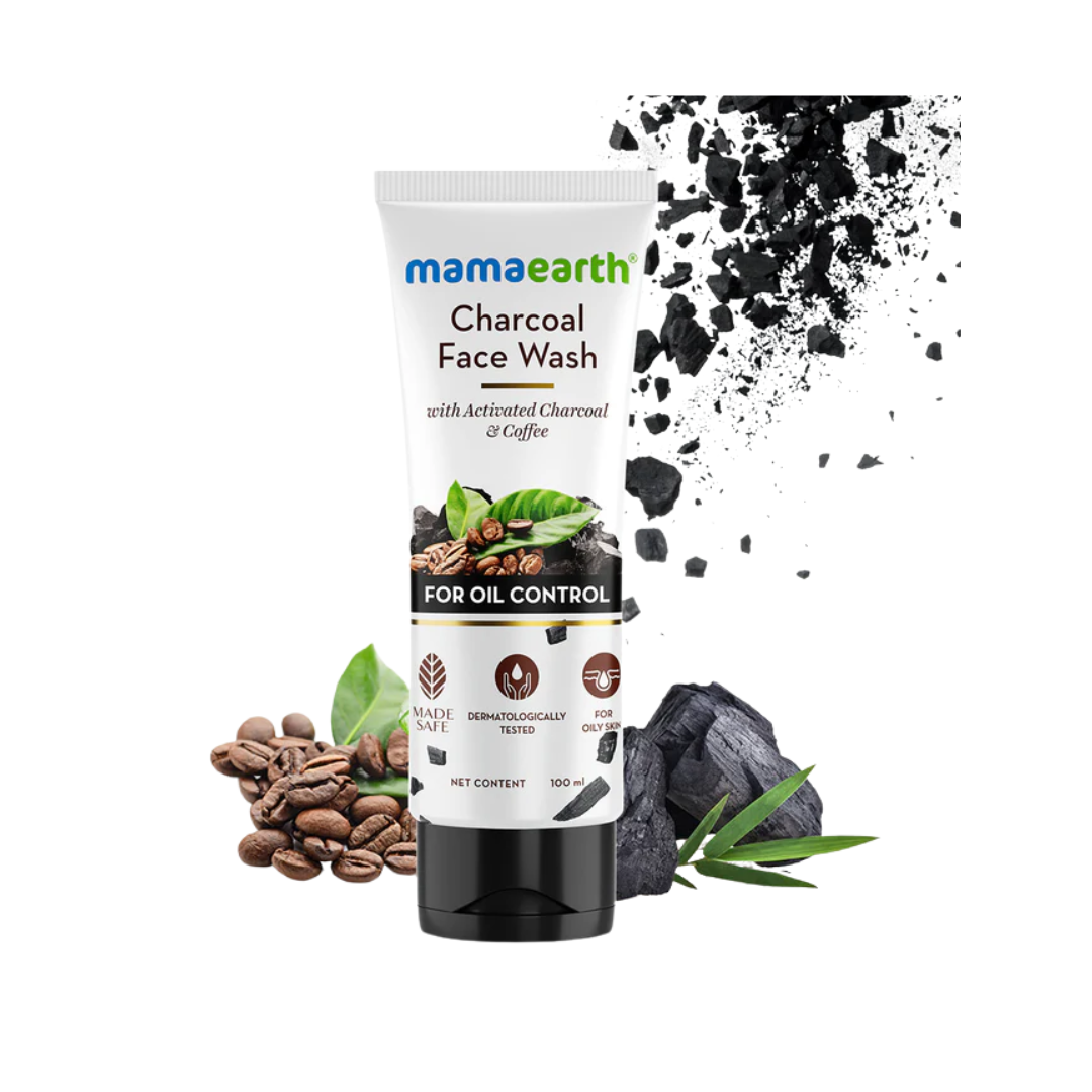 MAMA EARTH CHARCOL FACE WASH FOR OIL CONTROL - 100 ML
