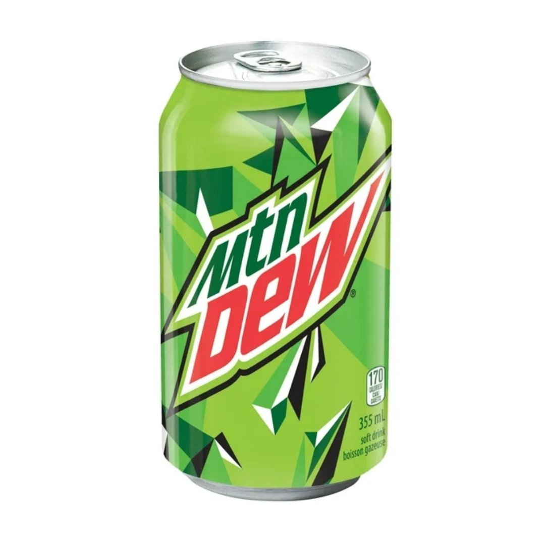 MTN DEW cans