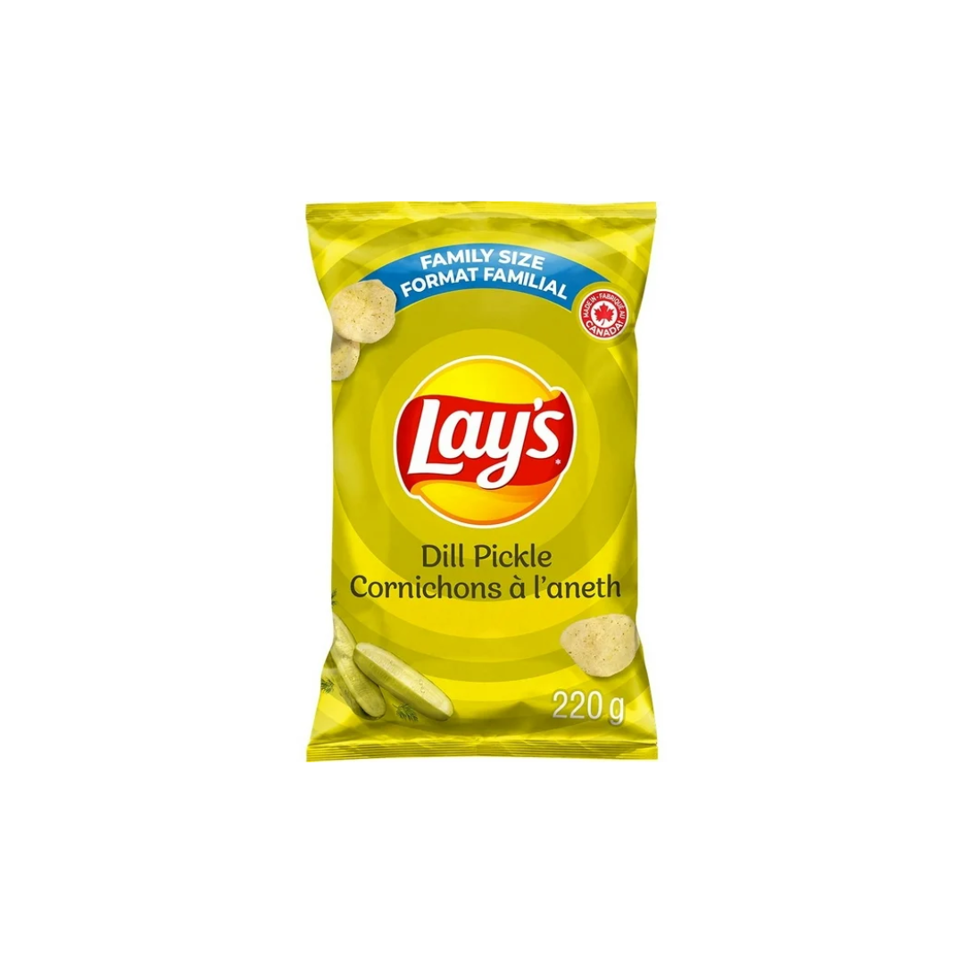 LAYS Dill PIckle Flavoured Potato Chips 220G