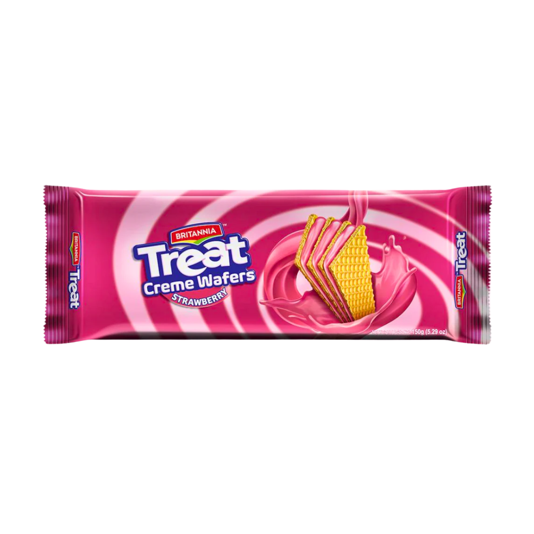 BRITANNIA TREAT WAFER STRAWBERRY 150G