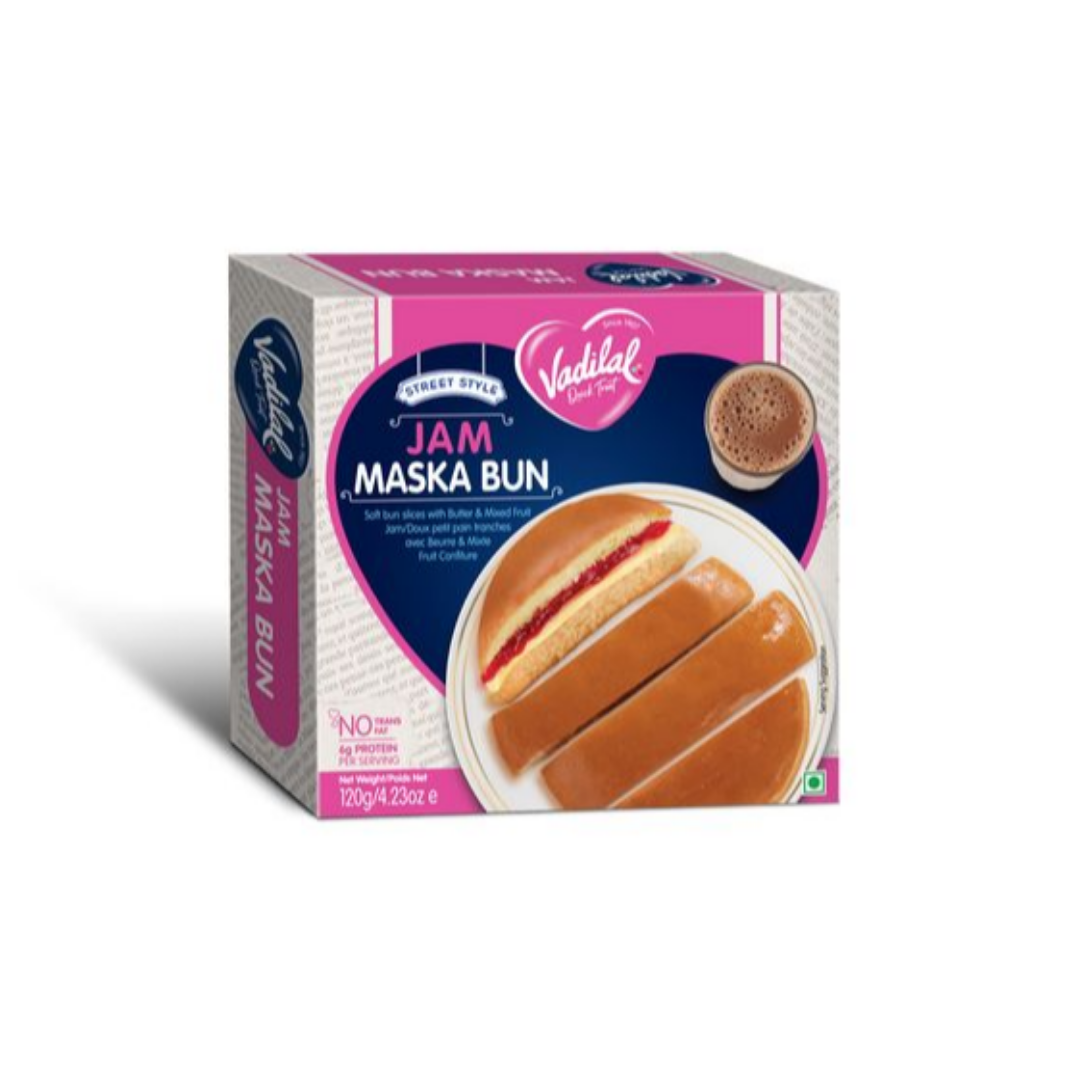 VADILAL JAM MASKA BUN  120G