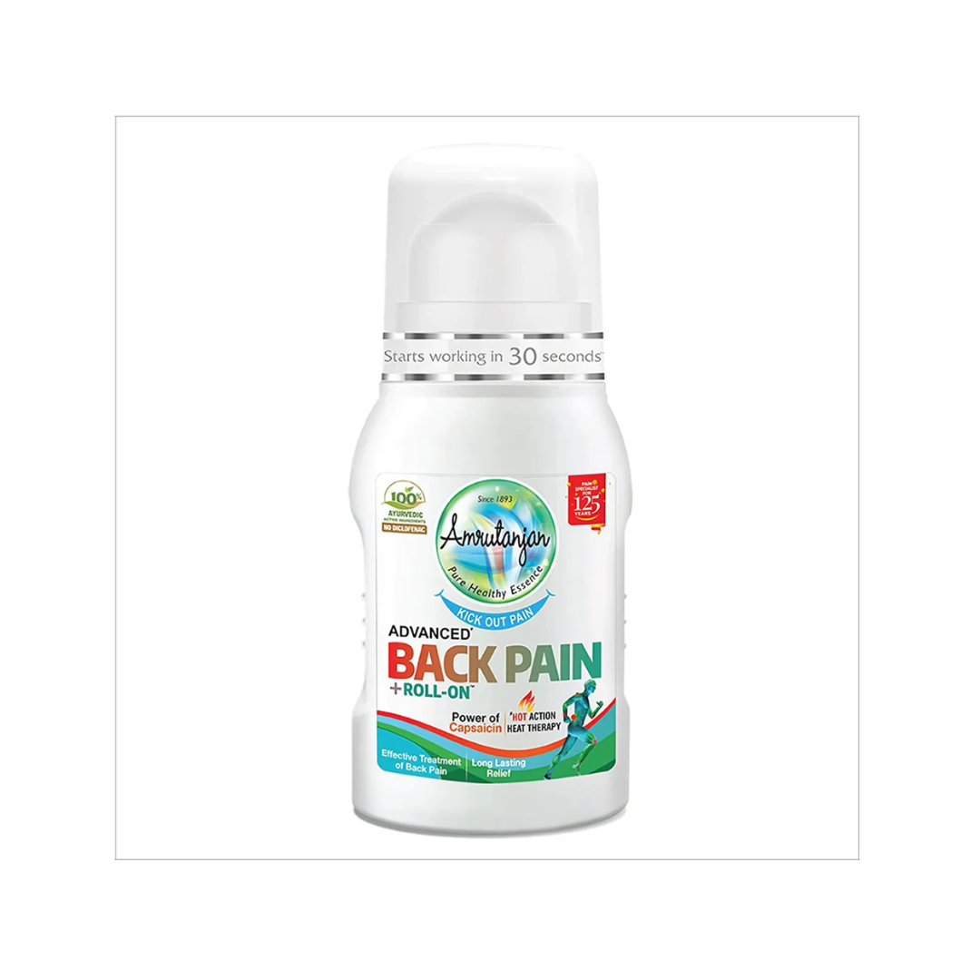 AMRUTANJAN ADVANCED BACK PAIN ROLL-ON 50ML
