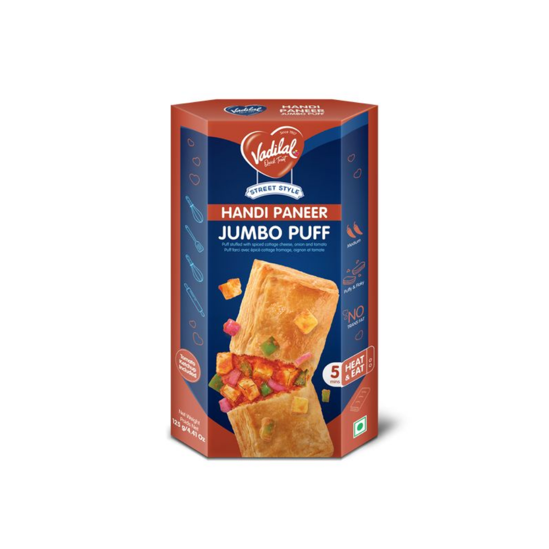 VADILAL JUMBO HANDI PANEER PUFF 125G