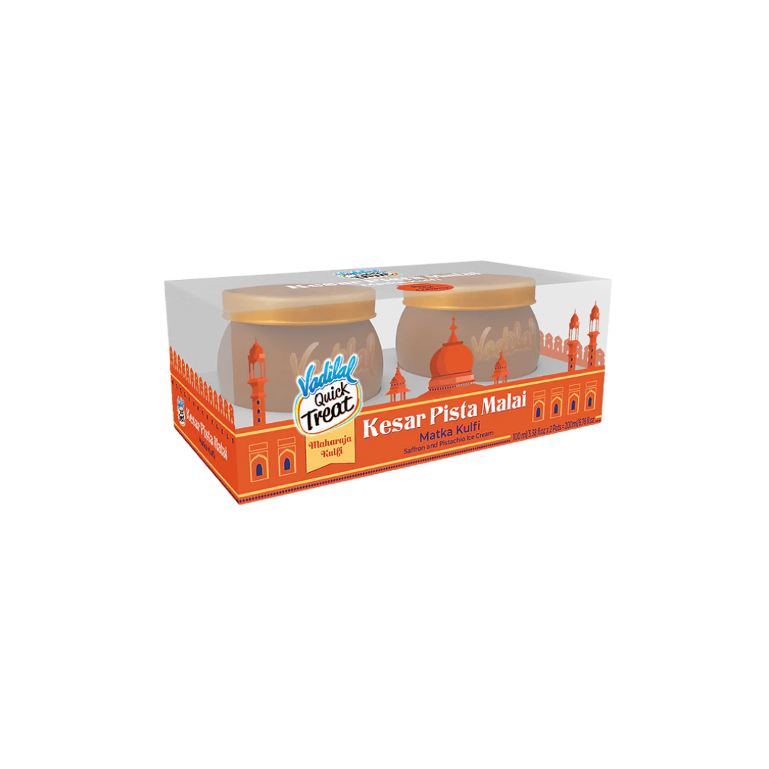 Vadilal Matka Kulfi Kesar Pista 100mlx2