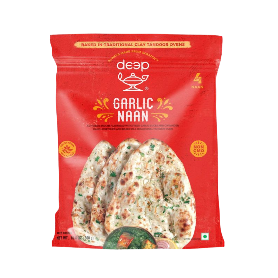 Deep Garlic Naan 4pcs