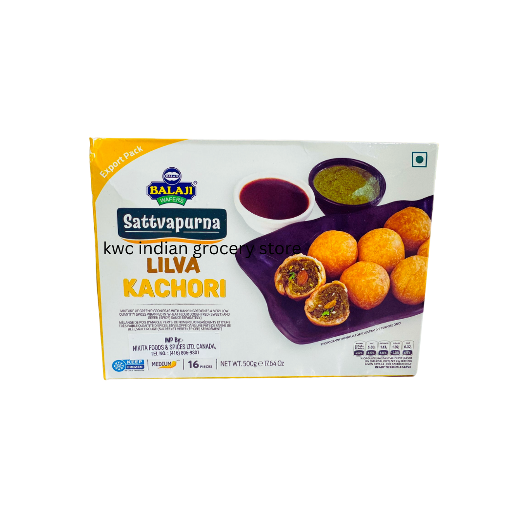 Balaji  Frozen Lilva Kachori 500g (16 pcs + Chutney )