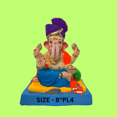 GANPATI MURTI SIZE - 8"PL4