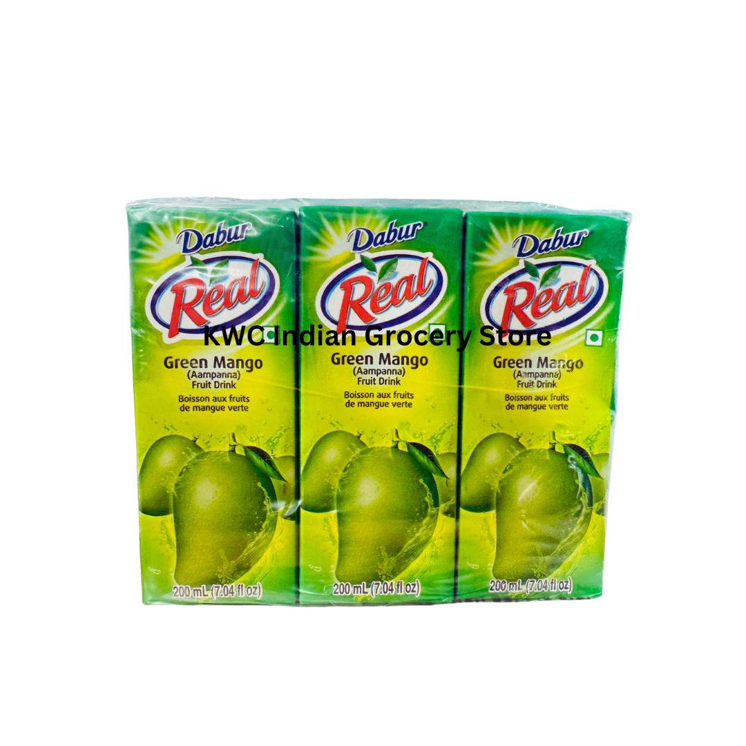 Dabur Real Green Mango(Aampanna) Drink - 200 ml - 6pcs