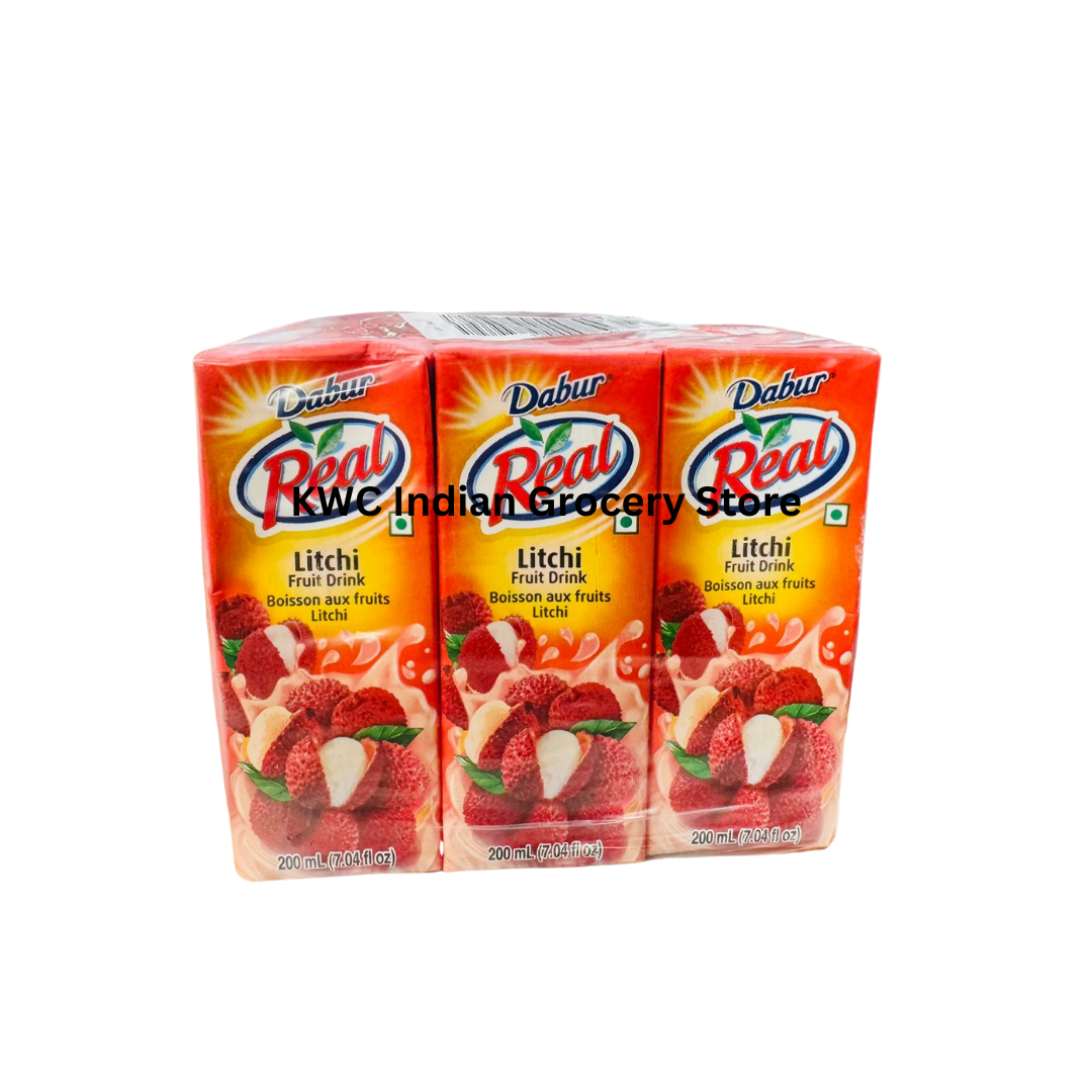 Dabur Real Litchi Nectar - 200 ml x 6