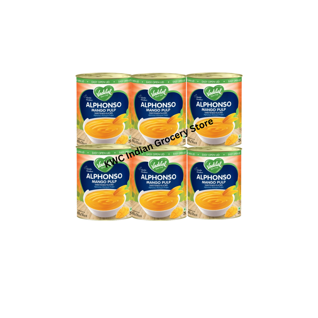 VADILAL ALPHONSO MANGO PULP CAN(850GM) - PACK OF 6(850*6) - Copy 1