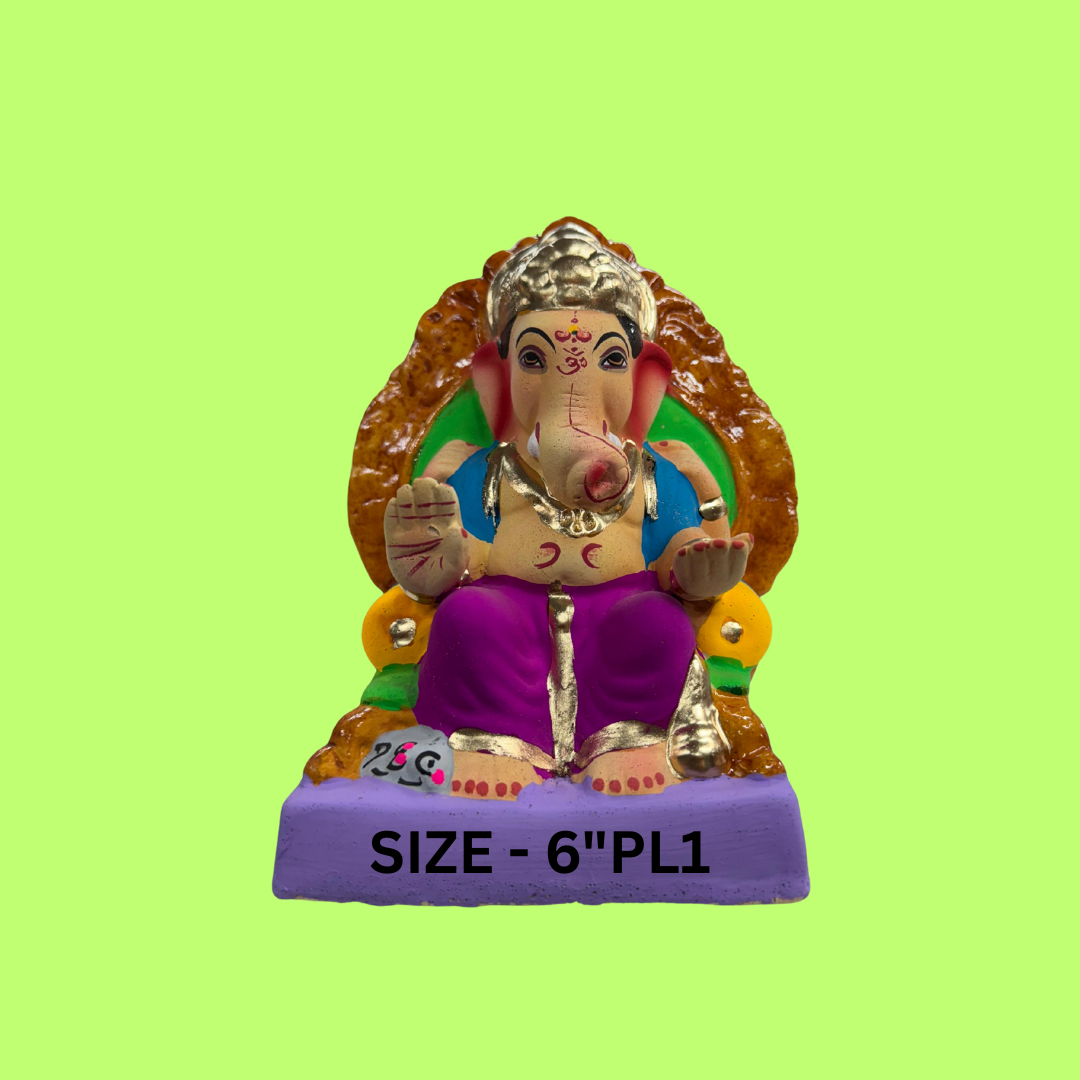 GANPATI MURTI SIZE - 6"PL1