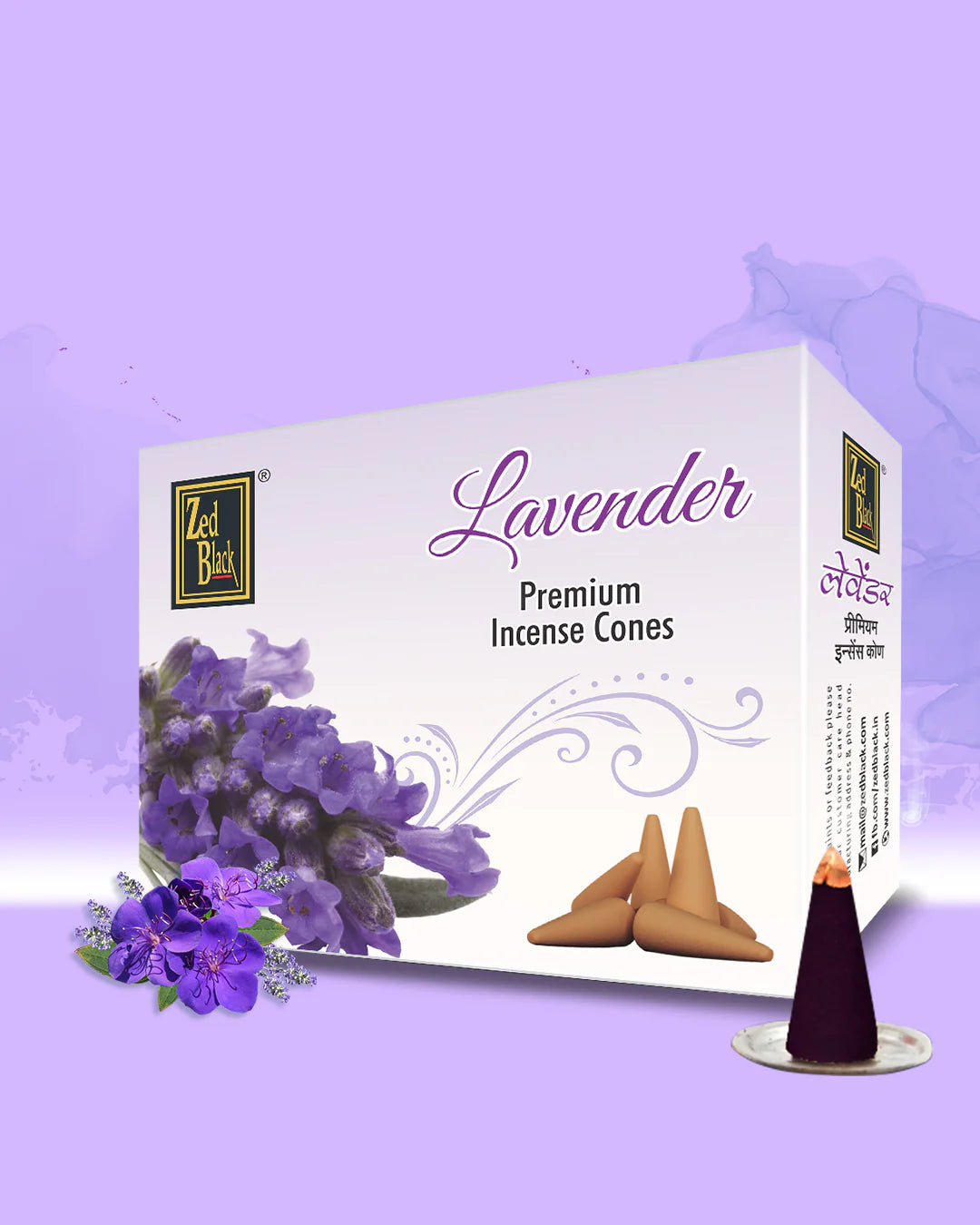 Zed Black Lavender Premium Incense Cones