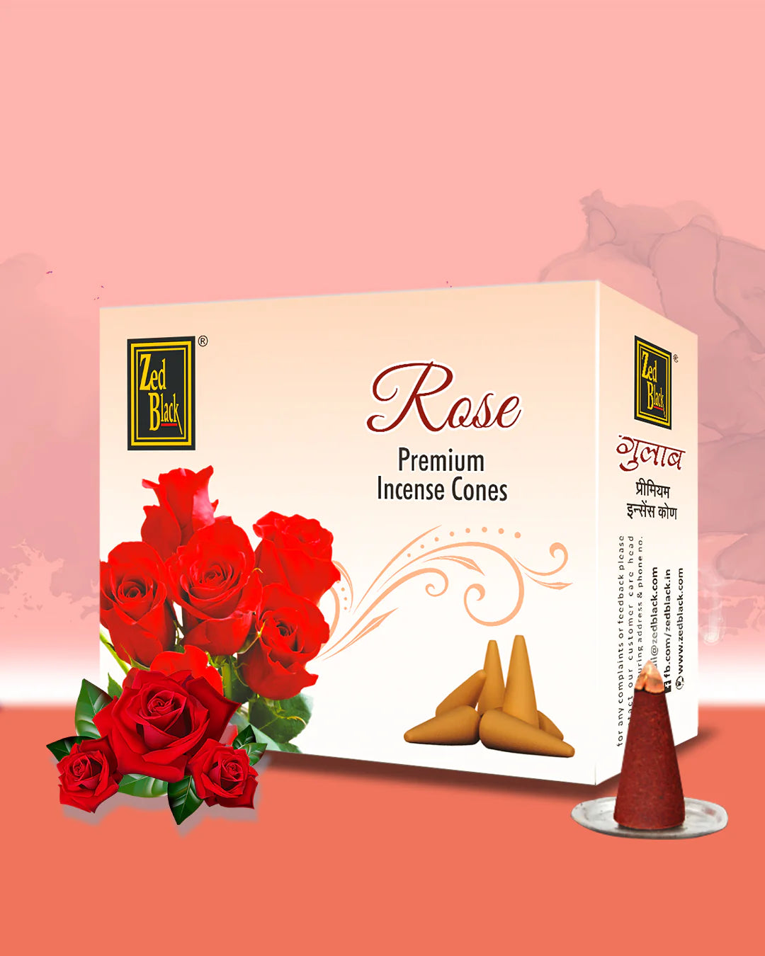 Zed Black Rose Premium Incense Cones